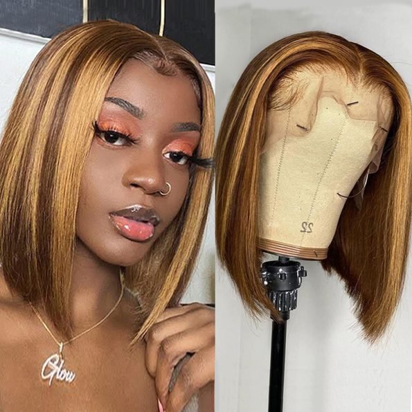 13x4 lace frontal highlight bob wig